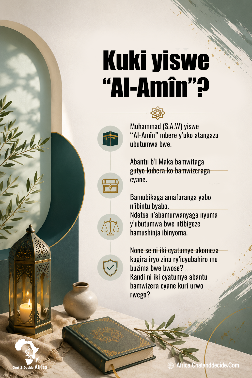 Kuki yiswe “Al-Amîn”?
