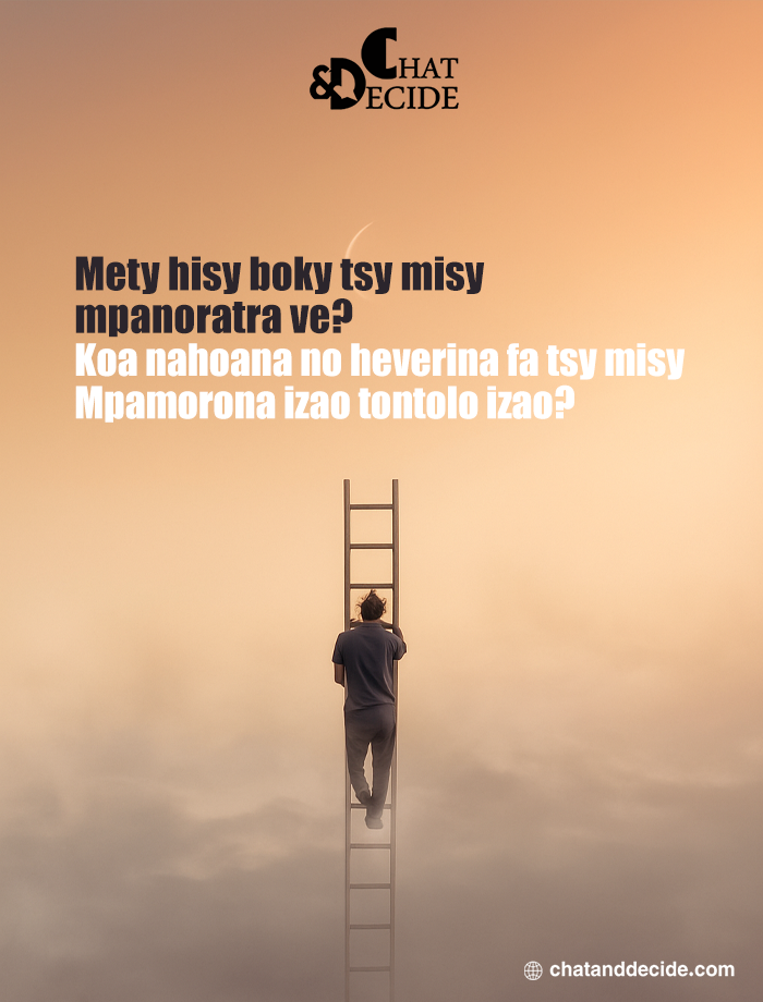 Mety hisy boky tsy misy mpanoratra ve? Koa nahoana no heverina fa tsy misy Mpamorona izao tontolo izao?