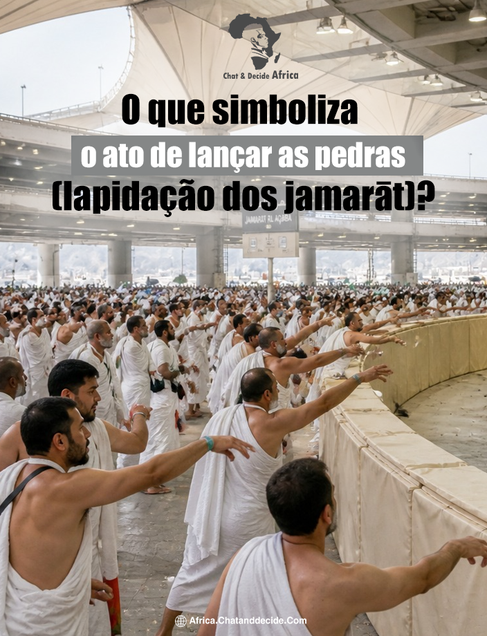 O que simboliza o ato de lançar as pedras (lapidação dos jamarāt)?