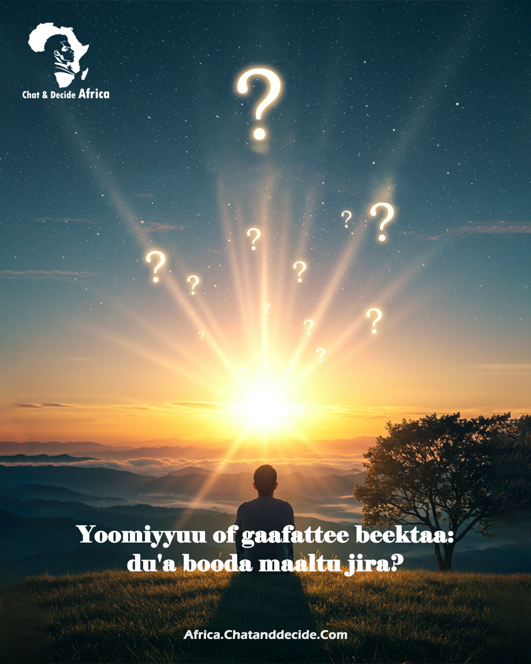 "Yoomiyyuu of gaafattee beektaa: du'a booda maaltu jira?"
