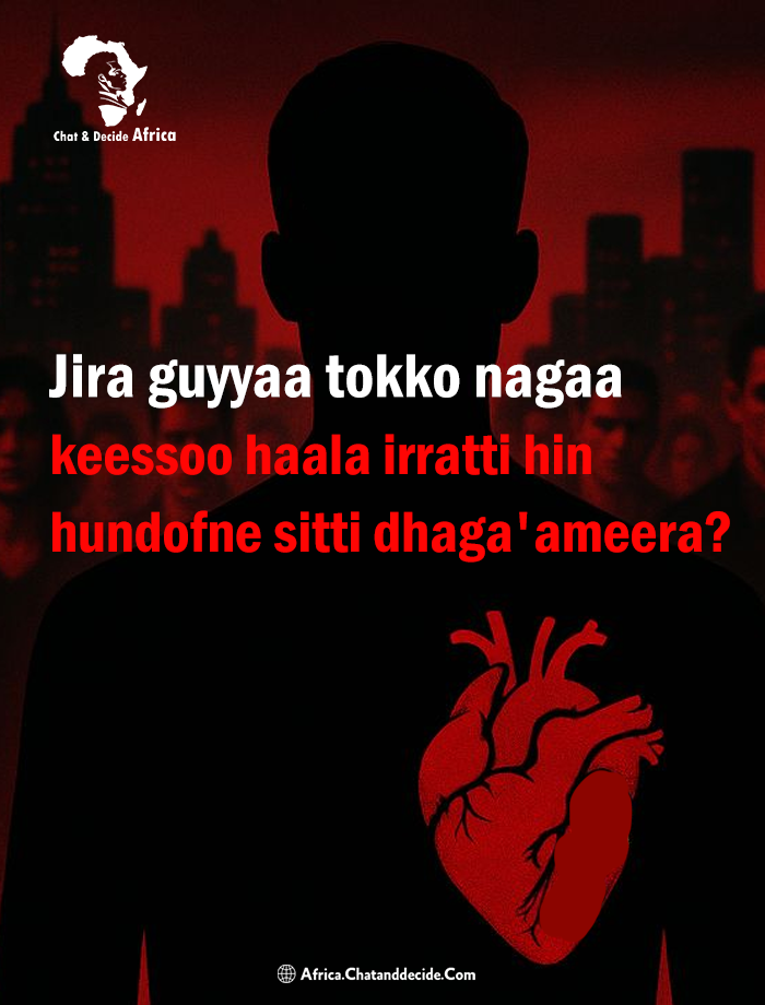 Jira guyyaa tokko nagaa keessoo haala irratti hin hundofne sitti dhaga'ameera?