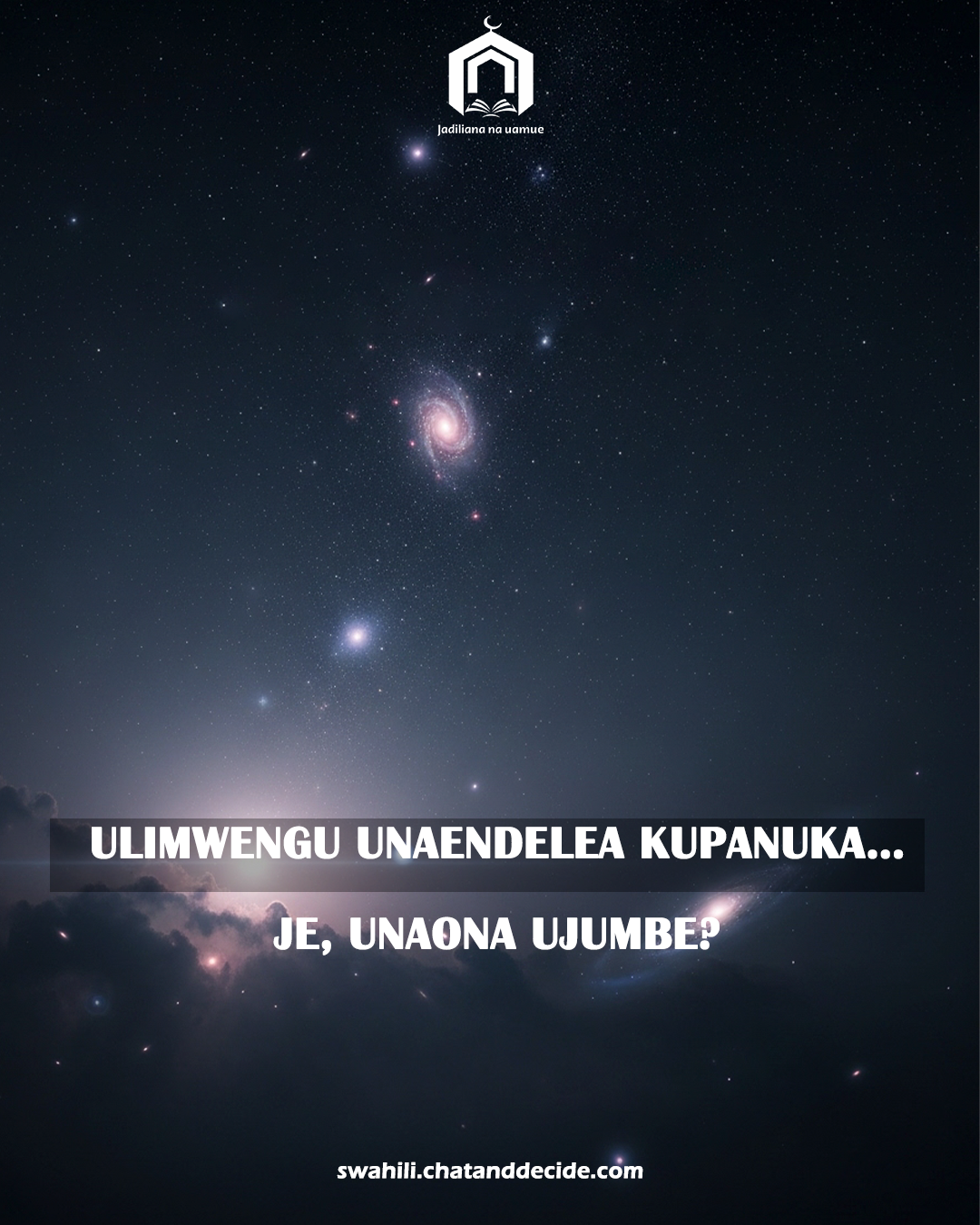 Ulimwengu unaendelea kupanuka… je, unaona ujumbe?
