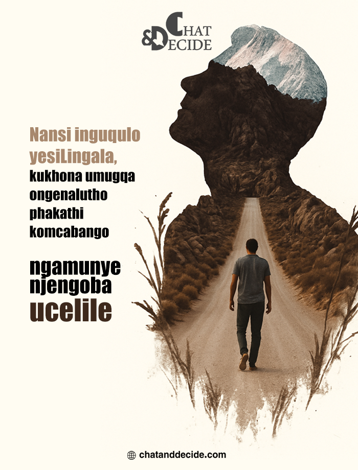 Nansi inguqulo yesiLingala, kukhona umugqa ongenalutho phakathi komcabango ngamunye njengoba ucelile: