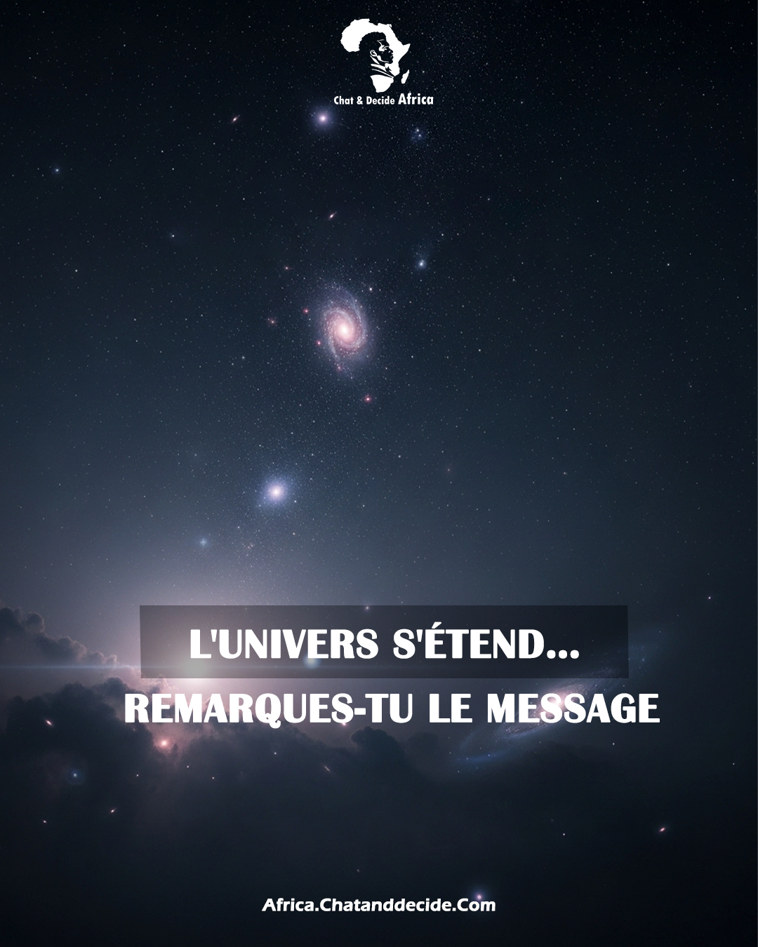 L'univers s'étend… remarques-tu le message