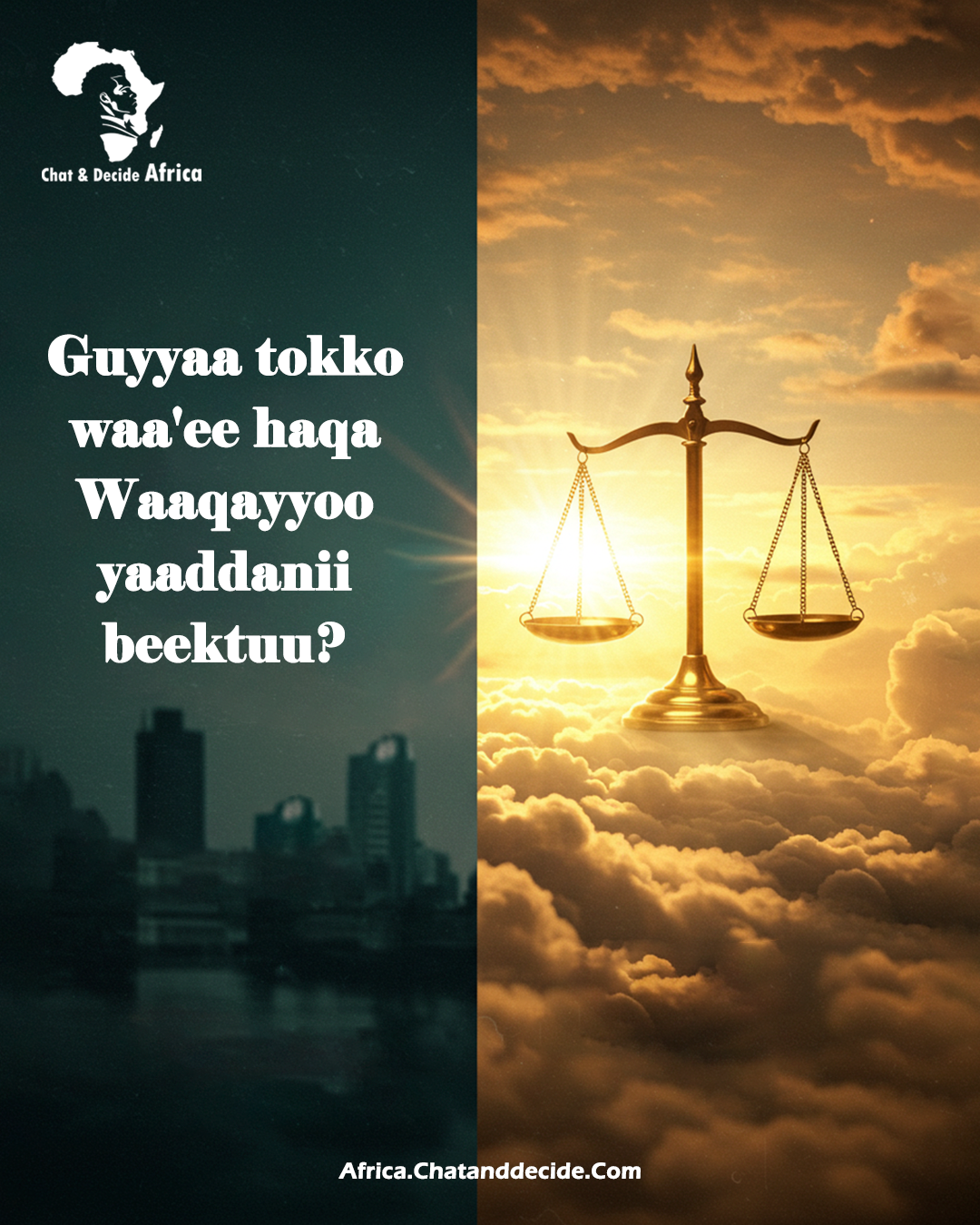 Yoom iyyuu haqaa Waaqayyoo irratti yaaddee?